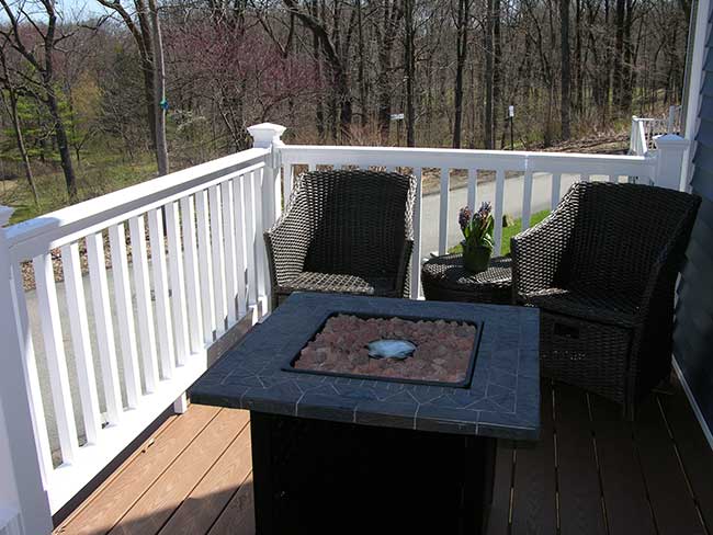 New deck added during addition adds usable space to the outside of the home