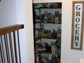 new open pantry area on stairway landing